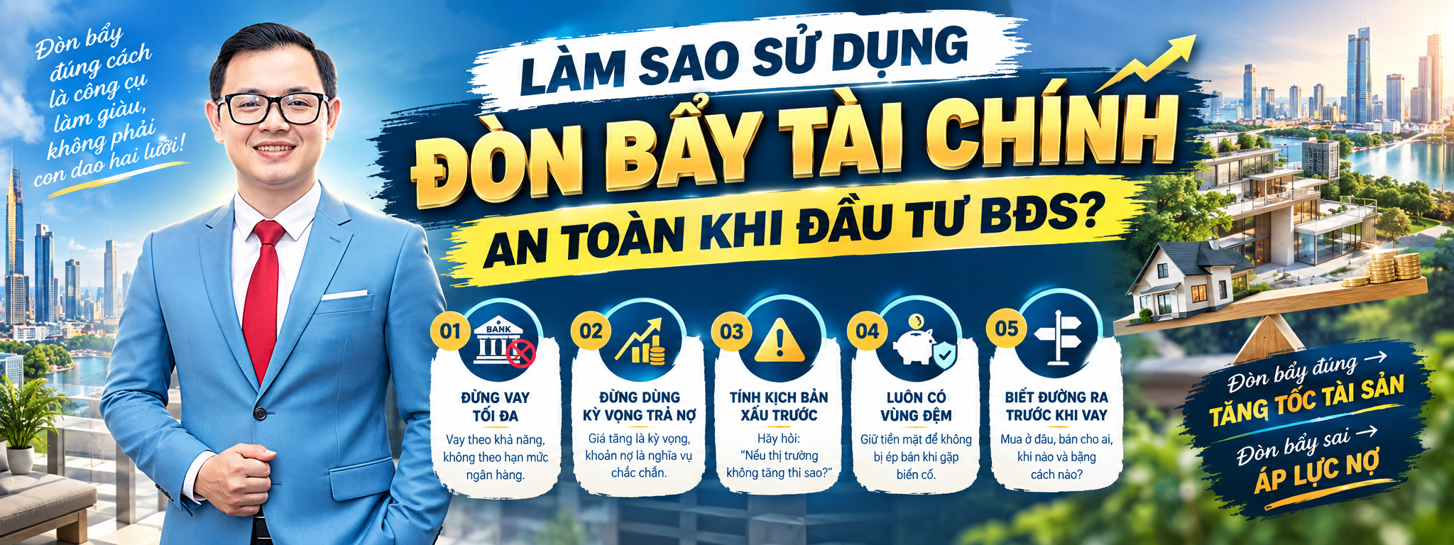 Làm Sao Sử Dụng Đòn Bẩy Tài Chính An Toàn Khi Đầu Tư BĐS?