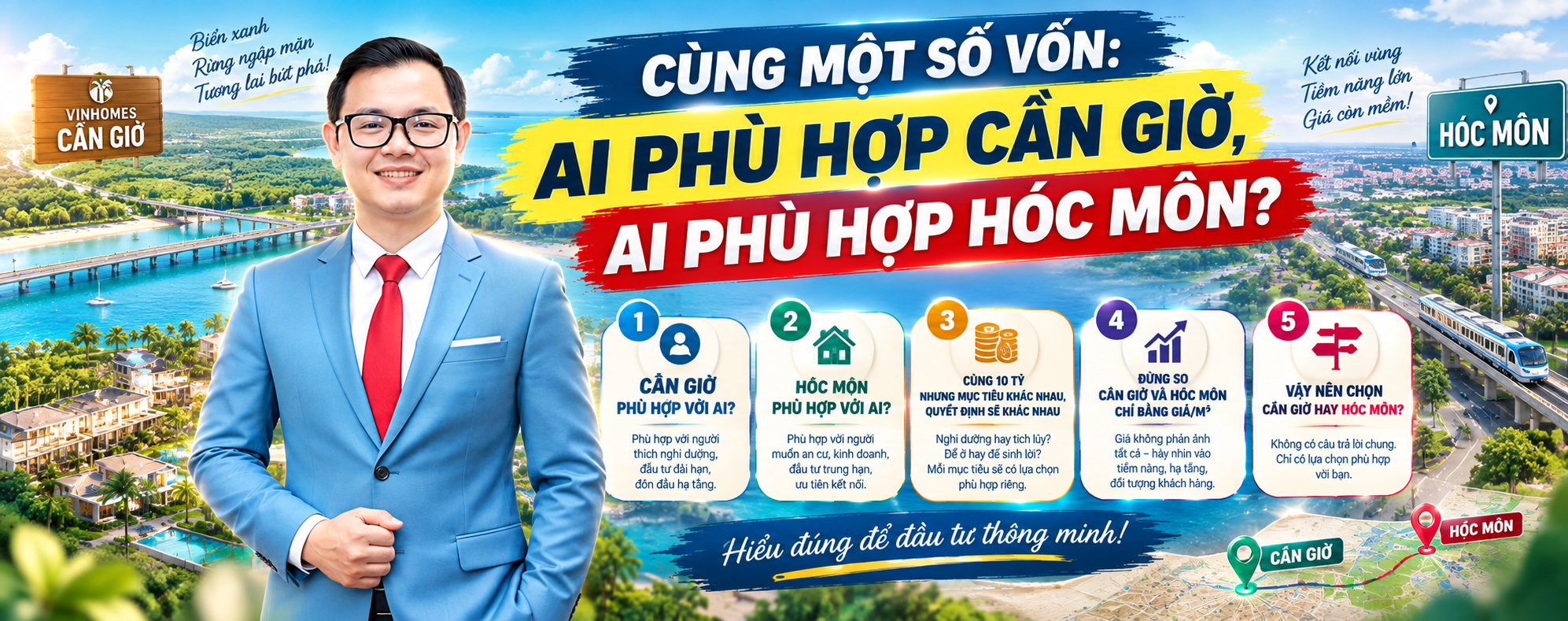 Cùng Một Số Vốn: Nên Đầu Tư Cần Giờ Hay Hóc Môn?